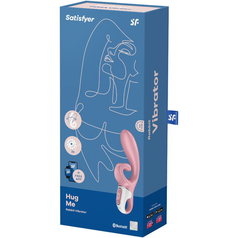 SATISFYER - ABRAÇO ME VIBRADOR RABBIT APP AZUL
