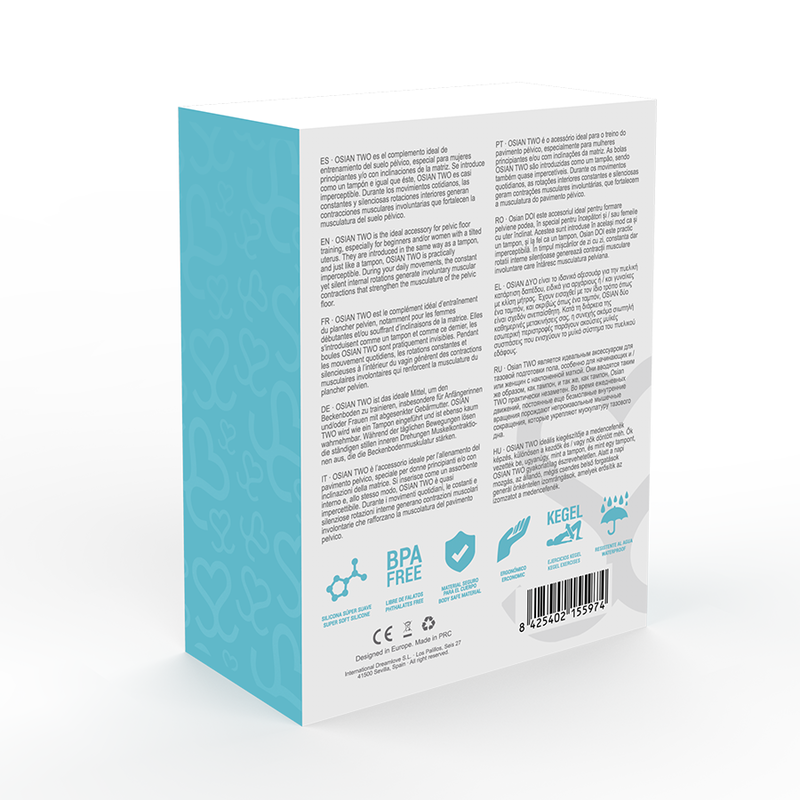 MORESSA - OSIAN TWO TREINAMENTO DO PISO PÉLVICO 101gr SILICONE PREMIUM TURQUESA