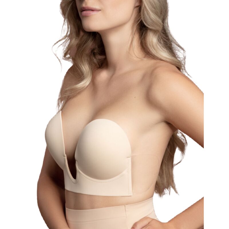 BYE-BRA - BLACK U-SHAPED HANDLESS BRA CUP B