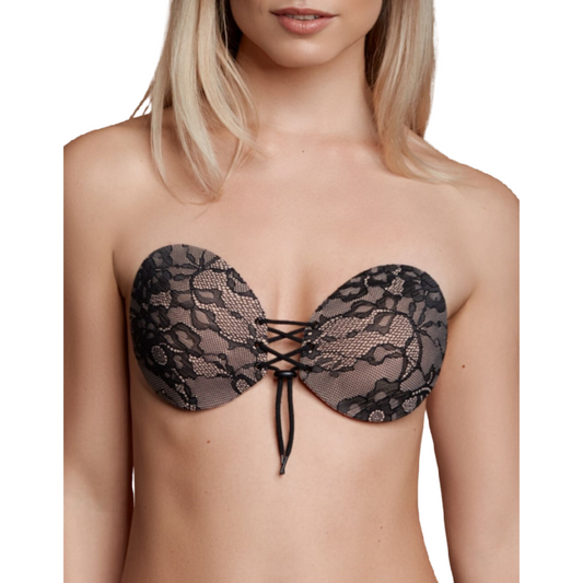 BYE-BRA - INTERLOCKING &amp; EMBROIDERED ADHESIVE BRA CUP B