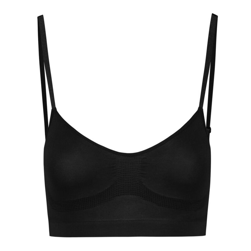 BYE-BRA - MEDIUM CONTROL SEAMLESS BRA BLACK SIZE S