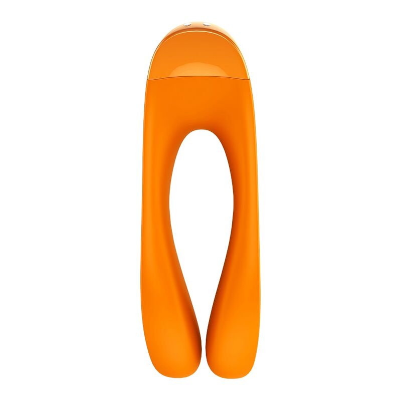 SATISFYER - VIBRADOR DE DEDO CANDY CANE ORANGE