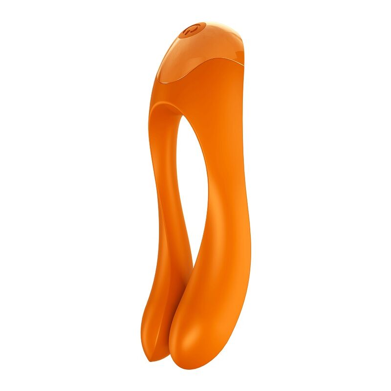 SATISFYER - VIBRADOR DE DEDO CANDY CANE ORANGE