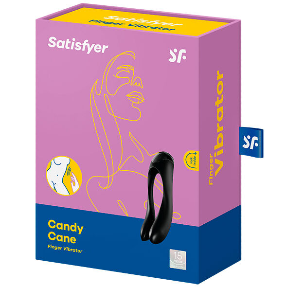 SATISFYER - VIBRADOR DE DEDO CANDY CANE ORANGE