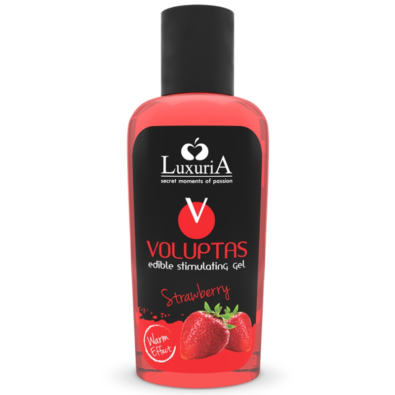 INTIMATELINE LUXURIA - VOLUPTAS GEL DE MASSAGEM COMESTÍVEL EFEITO CALOR - MORANGO 100 ML