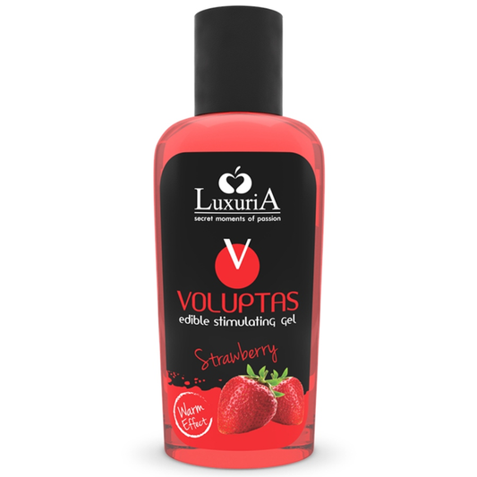 INTIMATELINE LUXURIA - VOLUPTAS GEL DE MASSAGEM COMESTÍVEL EFEITO CALOR - MORANGO 100 ML