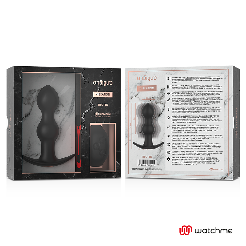 ANBIGUO - WATCHME REMOTE CONTROL ANAL VIBRATING PLUG TIBERIO