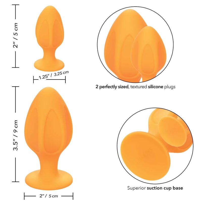 CALEXOTICS - CHEEKY ORANGE ANAL PLUGS