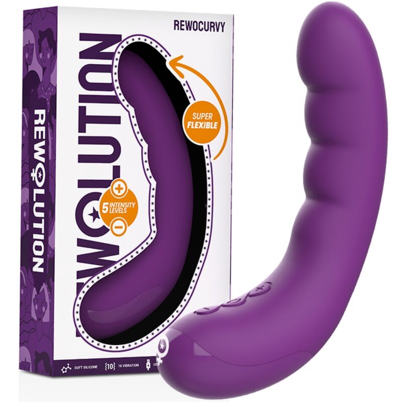 REWOLUTION - VIBRADOR FLEXÍVEL RECARREGÁVEL REWOCURVY