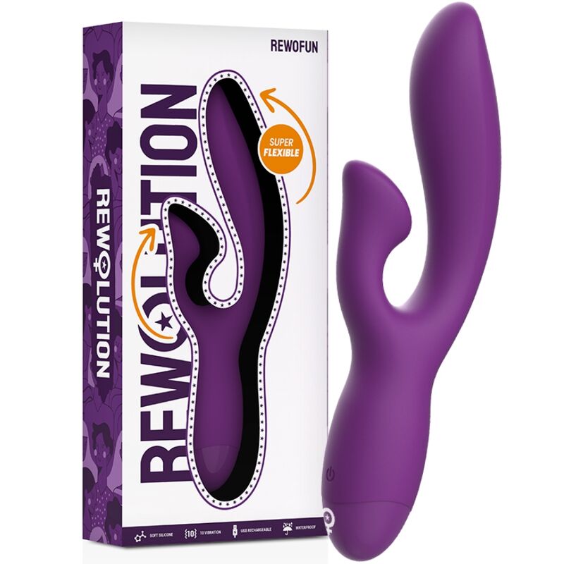 REWOLUTION - REWOFUN VIBRADOR FLEXÍVEL COM COELHO