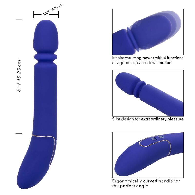 CALEXOTICS - SHAMELESS SLIM THUMPER MASSAGER AZUL