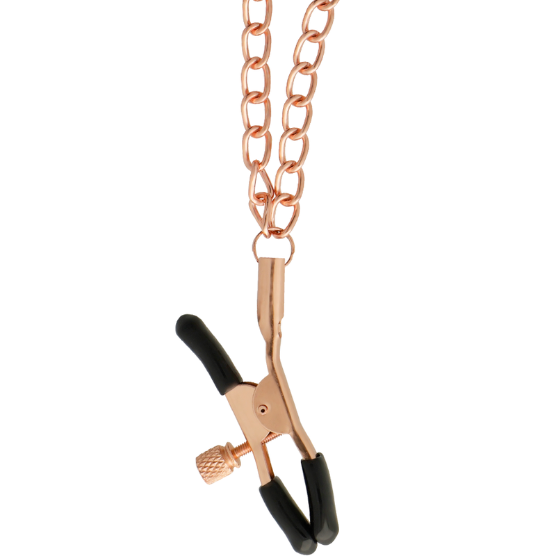 BEGME - BLACK EDITION NECKLACE WITH CHAINS AND NEOPRENE LINED NIPPLE CLAMPS