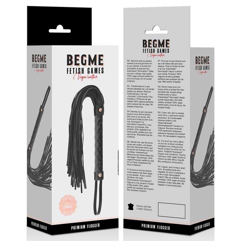 BEGME - CHICOTE DE COURO VEGANO BLACK EDITION