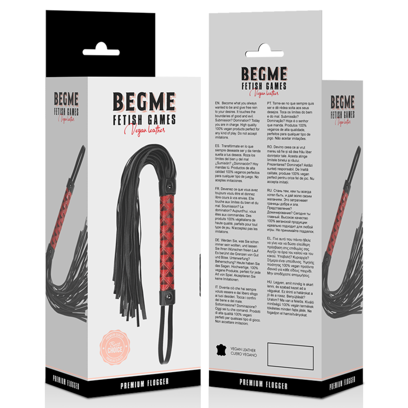 BEGME - RED EDITION VEGAN LEATHER WHIP