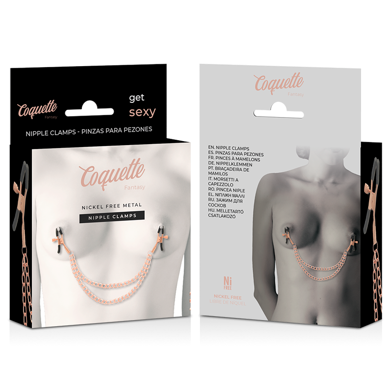 COQUETTE CHIC DESIRE - GRAMPOS DE MAMILOS DE METAL FANTASY COM CORRENTE