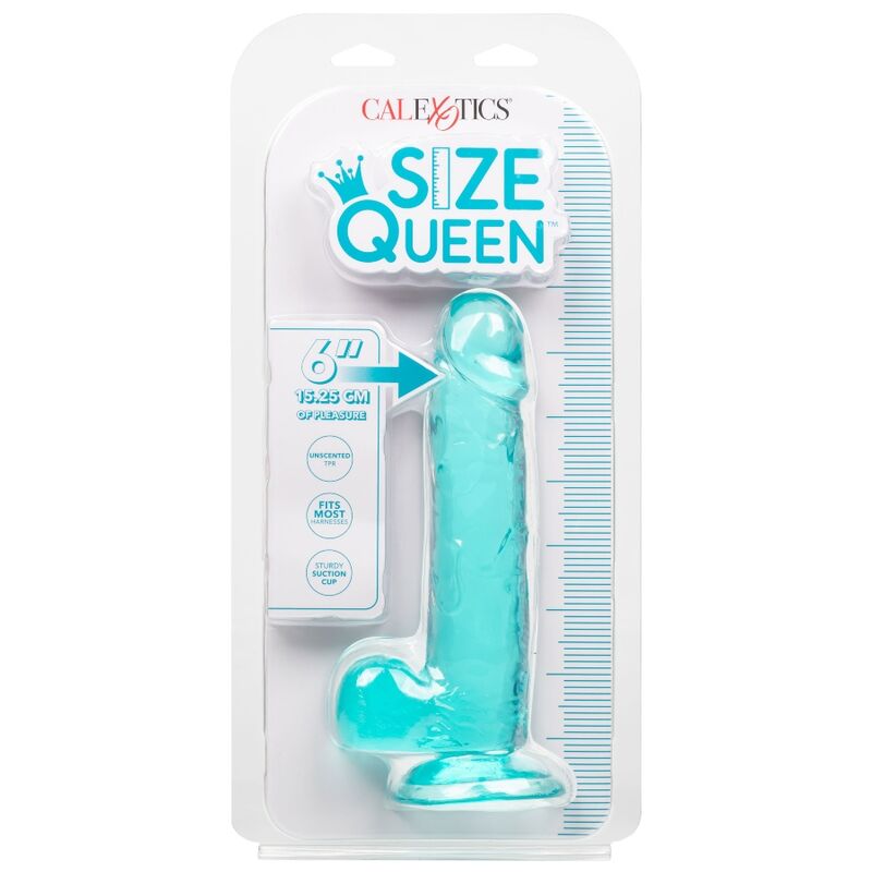 CALEXOTICS - DILDO TAMANHO QUEEN AZUL 15,3 CM