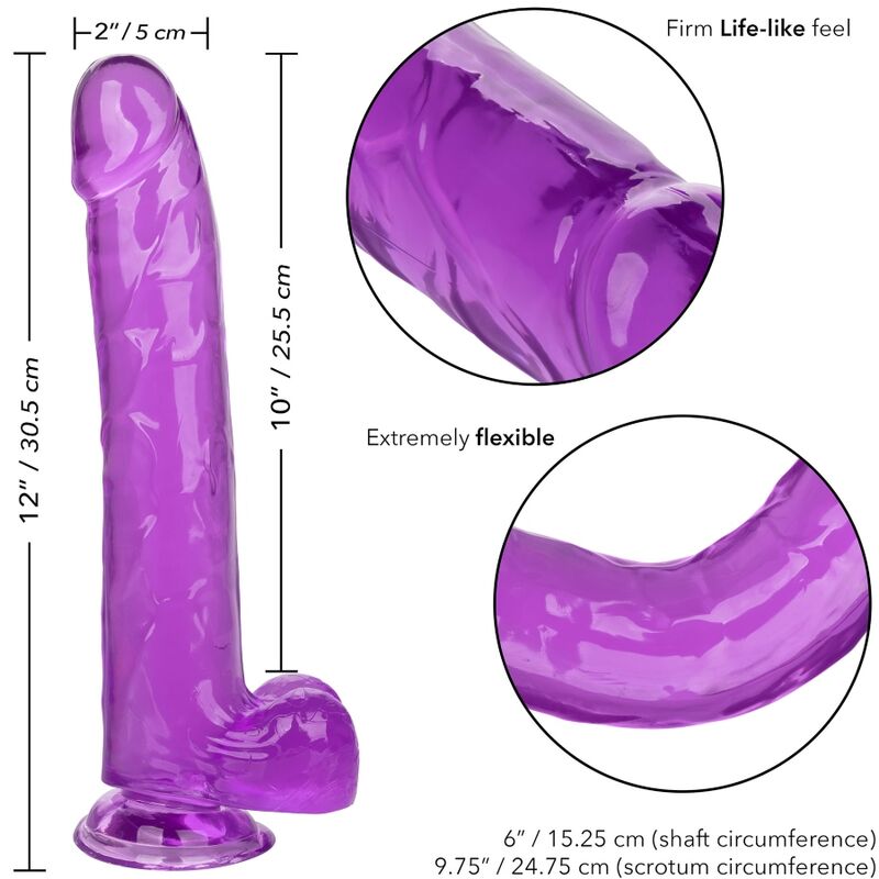 CALEXOTICS - QUEEN SIZE LILAC DILDO 25.5 CM