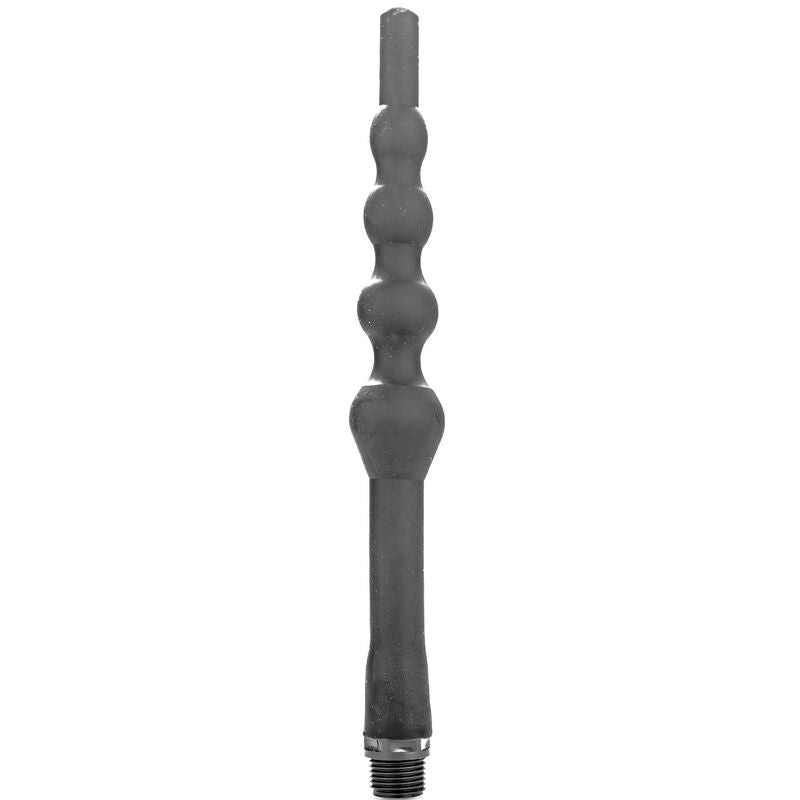 ALL BLACK - CHUVEIRO ANAL DE SILICONE COM ESFERAS 27 CM