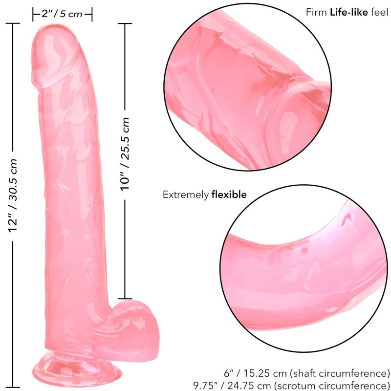 CALEXOTICS - DILDO TAMANHO QUEEN ROSA 25,5 CM