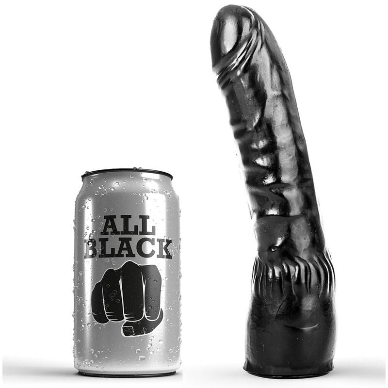 ALL BLACK - DILDO PRETO REALISTA 20 CM