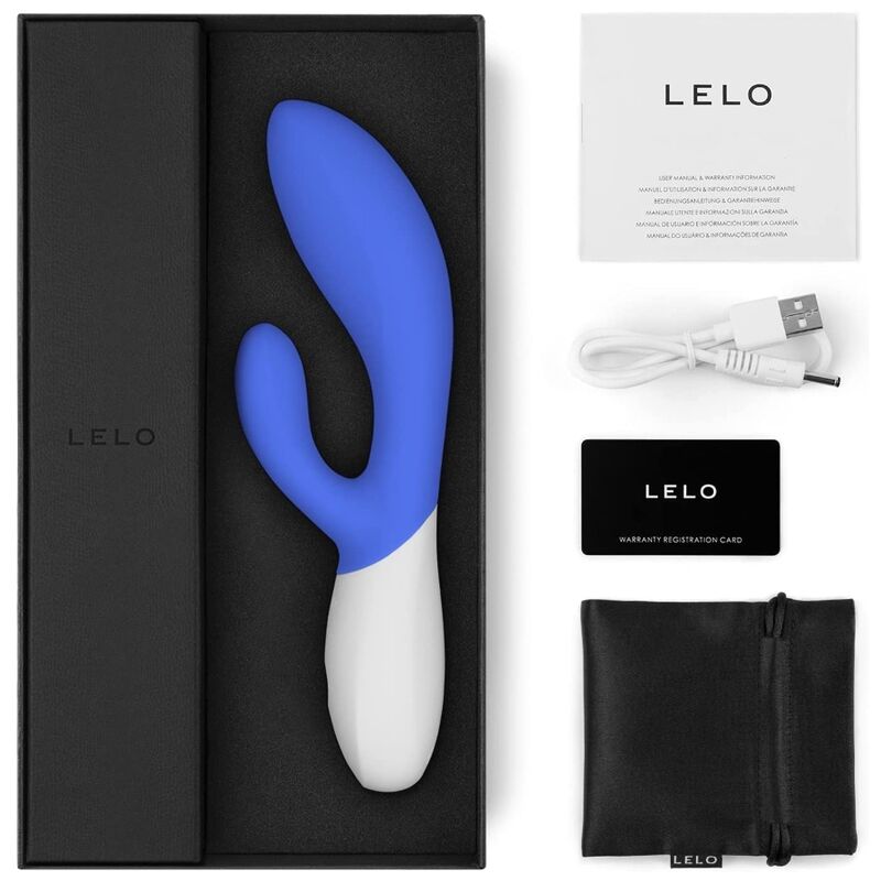 LELO - INA WAVE 2 VIBRADOR LUXO MOVIMENTO ESPECIAL AZUL