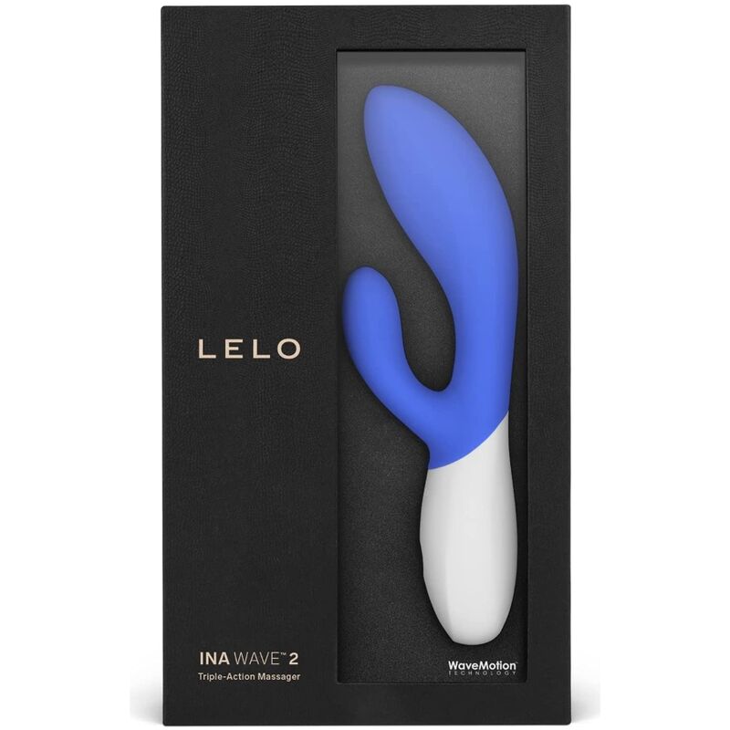 LELO - INA WAVE 2 VIBRADOR LUXO MOVIMENTO ESPECIAL AZUL