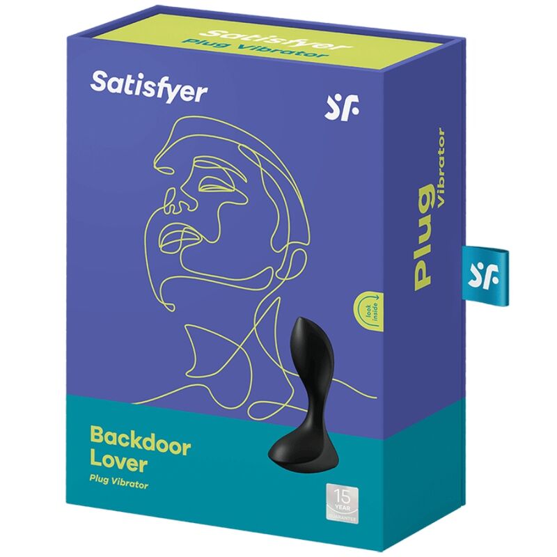 SATISFYER - BACKDOOR LOVER PLUG ANAL VIBRANTE PRETO