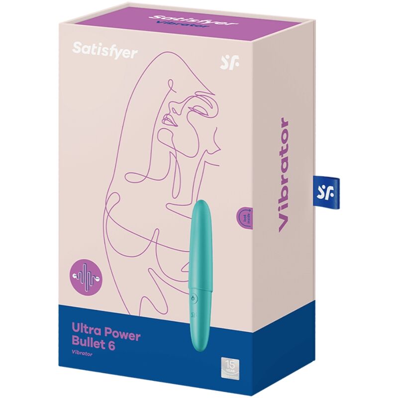 SATISFYER - ULTRA POWER BULLET 6 VIBRATING BULLET TURQUOISE