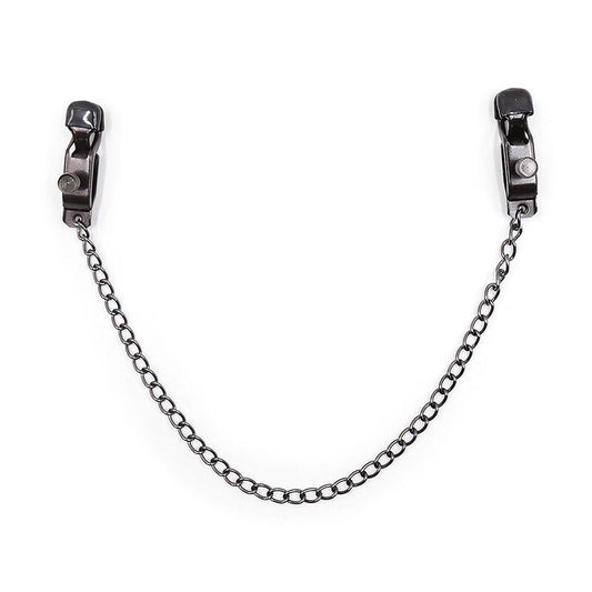 OHMAMA FETISH - METAL CLAMPS WITH BLACK CHAIN