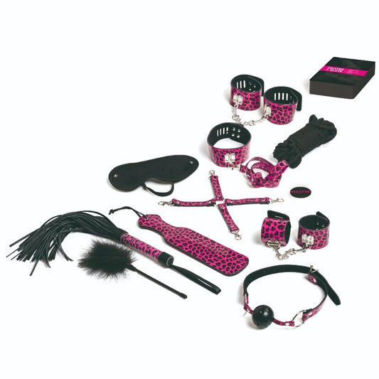 TEASE &amp; PLEASE - CONJUNTO DE 13 ACESSÓRIOS DE BONDAGE MAGENTA