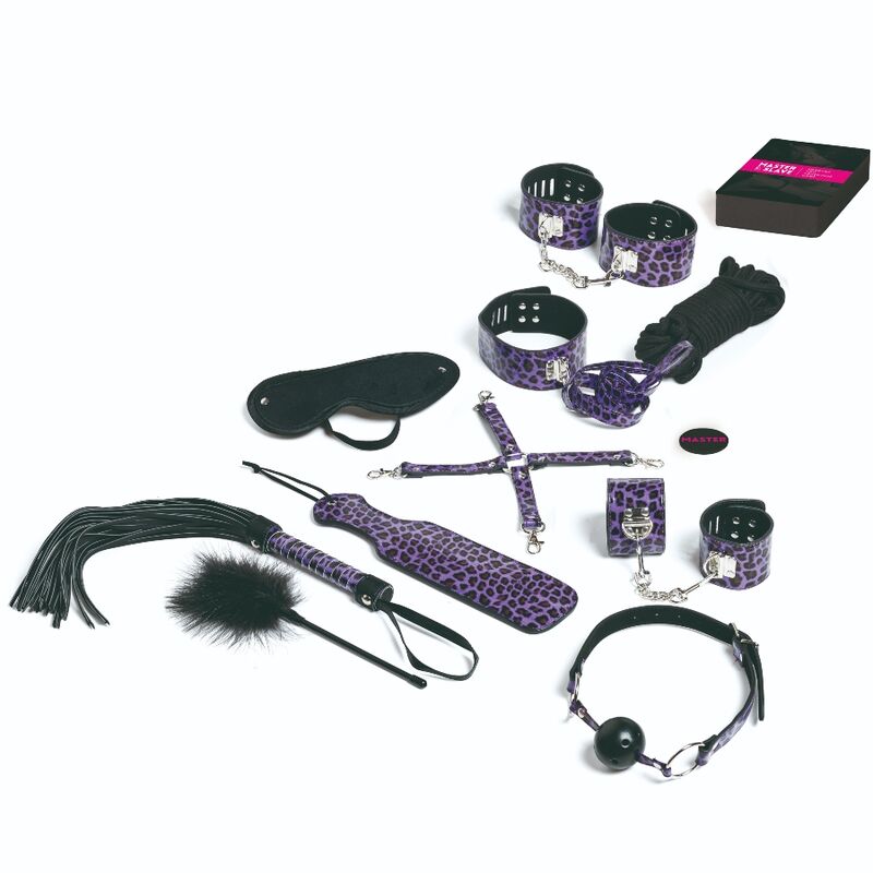 TEASE &amp; PLEASE - SET OF 13 LILAC BONDAGE ACCESSORIES