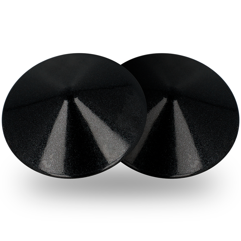 COQUETTE CHIC DESIRE - METAL NIPPLE COVERS BLACK CIRCLES