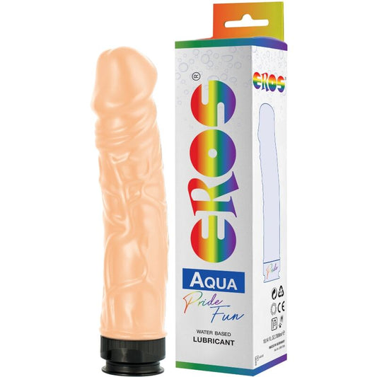 PRIDE - EROS AQUA LGBT PRIDE DILDO COM LUBRIFICANTE À BASE DE ÁGUA