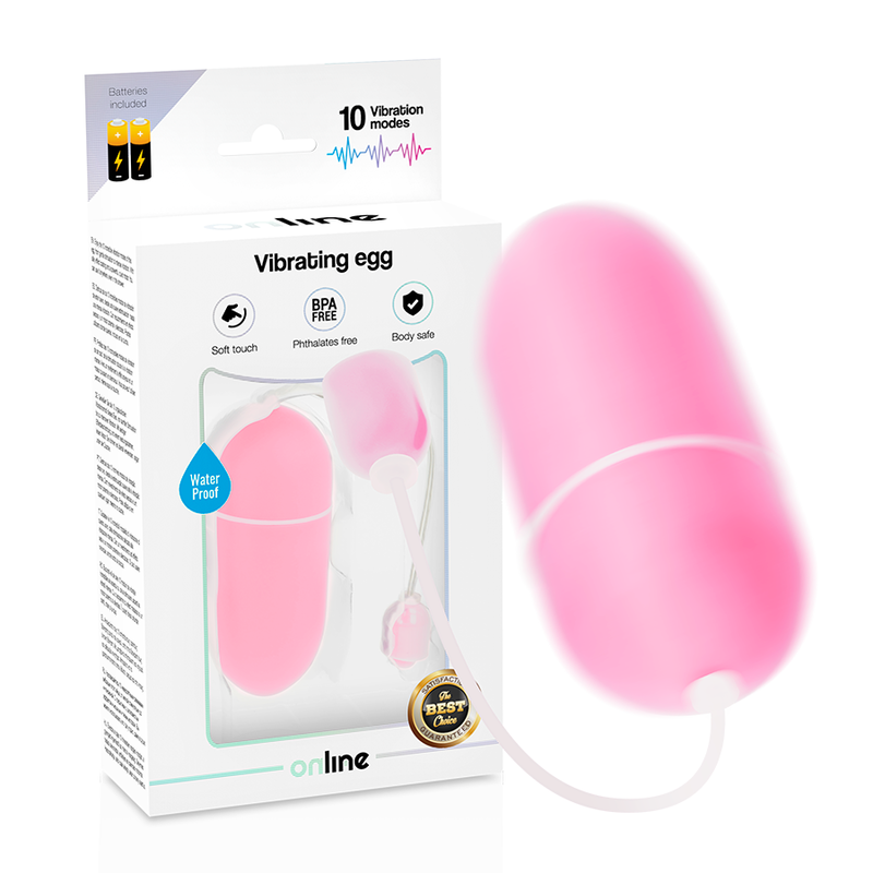 ONLINE - PINK WATERPROOF VIBRATING EGG