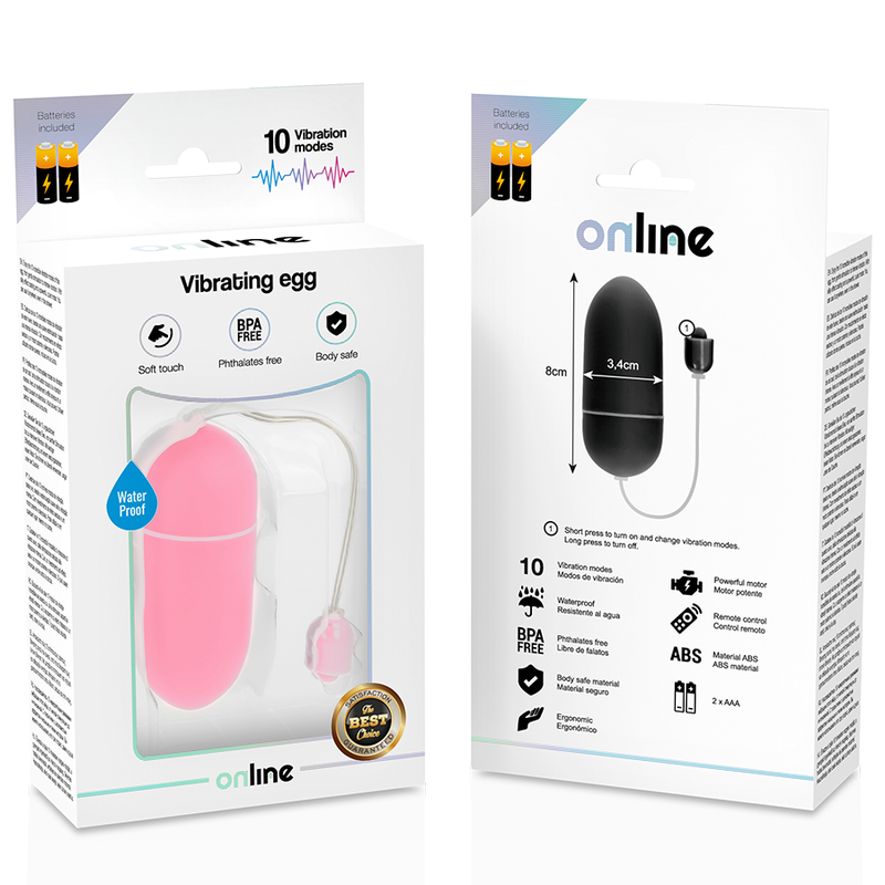 ONLINE - PINK WATERPROOF VIBRATING EGG