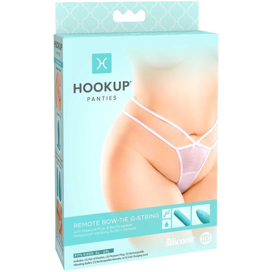 CALCINHA HOOK UP - CONTROLE REMOTO COM GRAVATA BORBOLETA TAMANHO XL/XXL