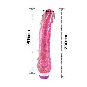 DANCE - VIBRADOR REALISTA VERMELHO 23 CM