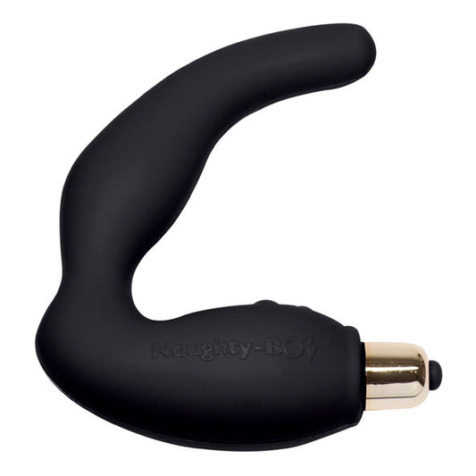 ROCKS-OFF - MASSAGEADOR PONTO G MASCULINO NAUGHTY-BOY 7V PRETO 