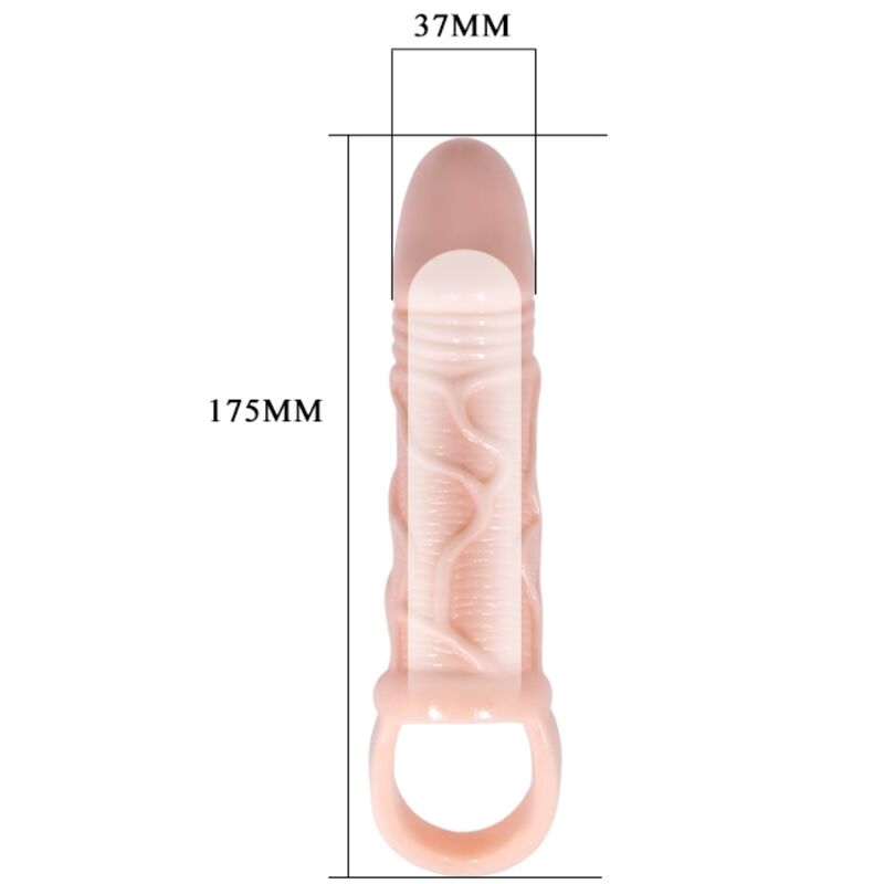 BAILE - PENIS EXTENSION SHEATH WITH STRAP FOR TESTICLES 13.5 CM