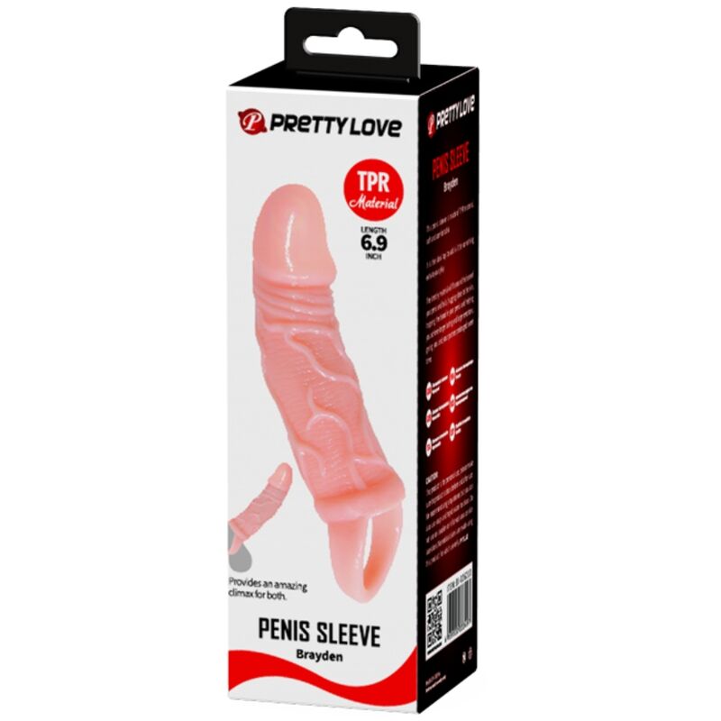 BAILE - PENIS EXTENSION SHEATH WITH STRAP FOR TESTICLES 13.5 CM