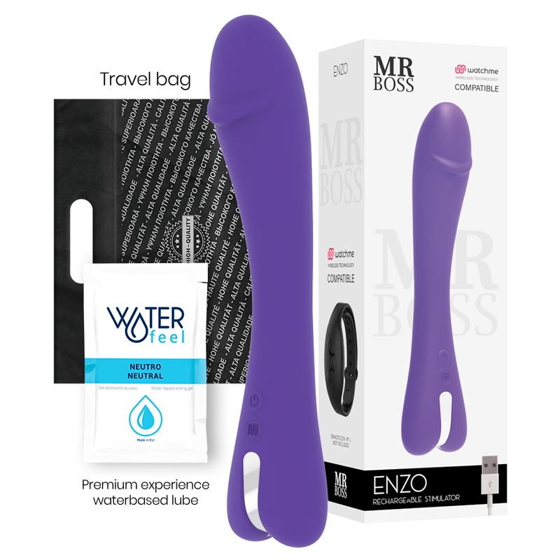 MR BOSS - VIBRADOR ENZO COMPATÍVEL COM TECNOLOGIA WIRELESS WATCHME