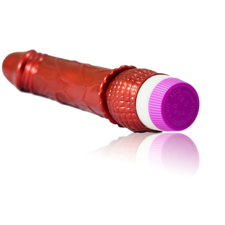 DANCE - VIBRADOR REALISTA VERMELHO 23 CM