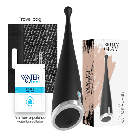 BRILLY GLAM - SPOT VIBE VIBRADOR CLITÓRICO ORGÁSMICO SILICONE PRETO