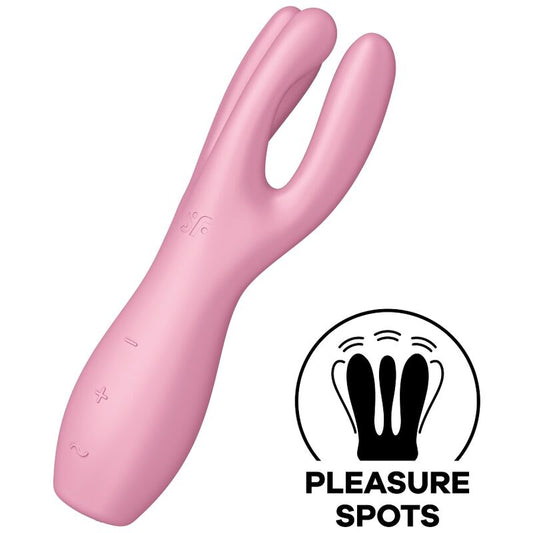 SATISFYER - VIBRADOR THREESOME 3 ROSA