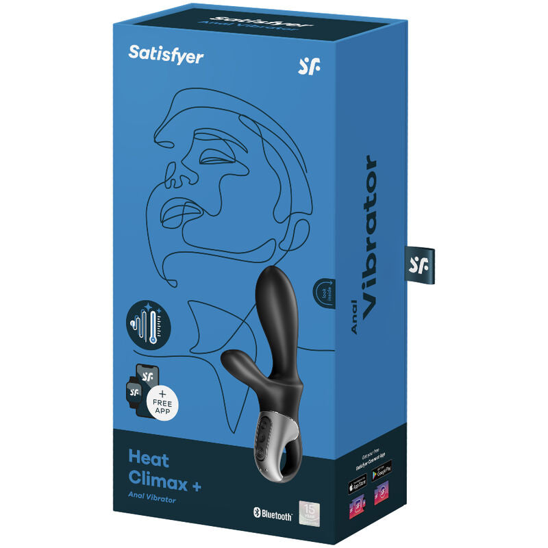 SATISFYER - HEAT CLIMAX+ ANAL VIBRADOR APP PRETO