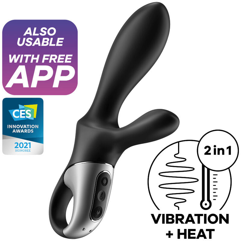 SATISFYER - HEAT CLIMAX+ ANAL VIBRADOR APP PRETO