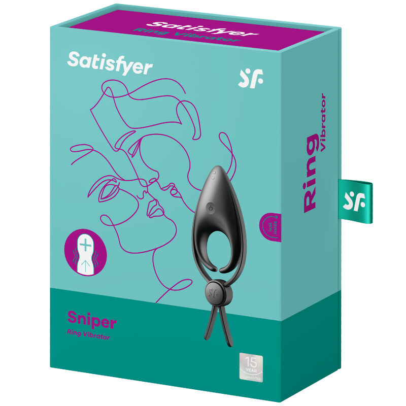 SATISFYER - ANEL VIBRANTE SNIPER AZUL