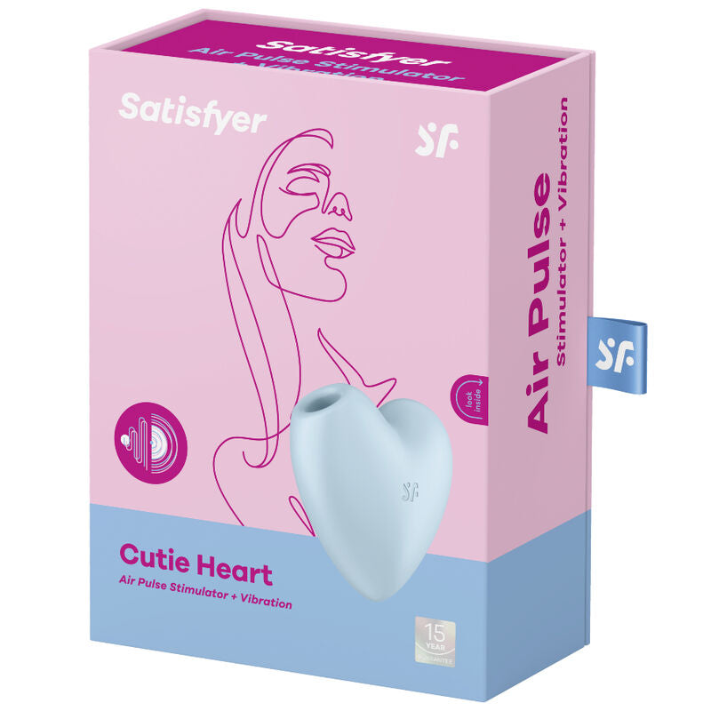 SATISFYER - CUTIE HEART ESTIMULADOR Y VIBRADOR ROSA