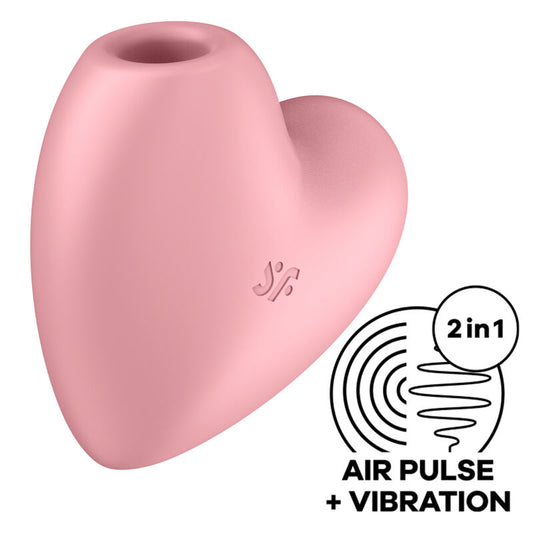 SATISFYER - CUTIE HEART STIMULATOR AND VIBRATOR PINK