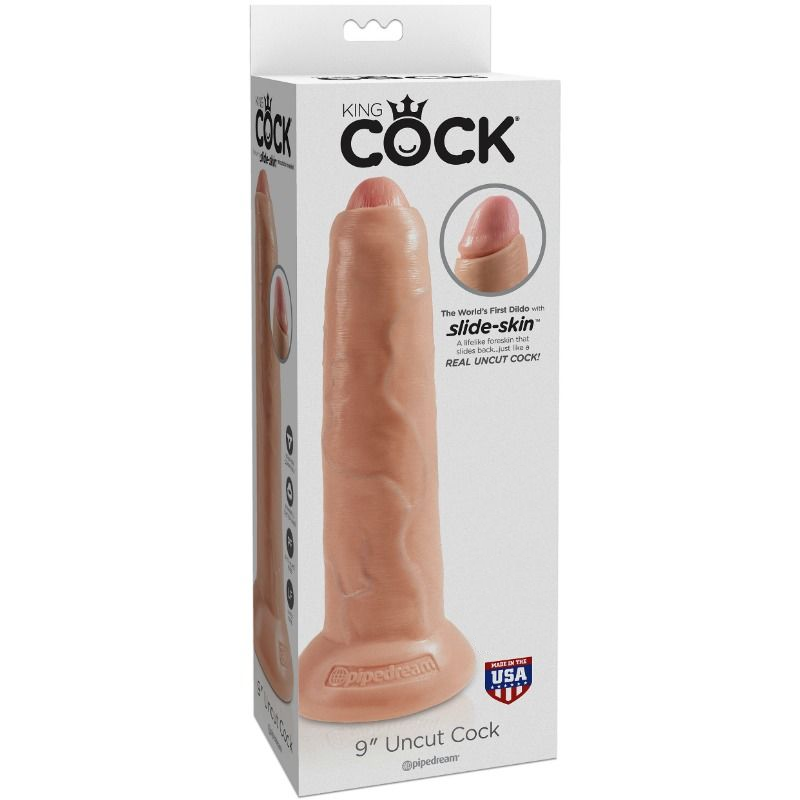 KING COCK - DILDO REALISTA NATURAL SEM CORTES 23 CM